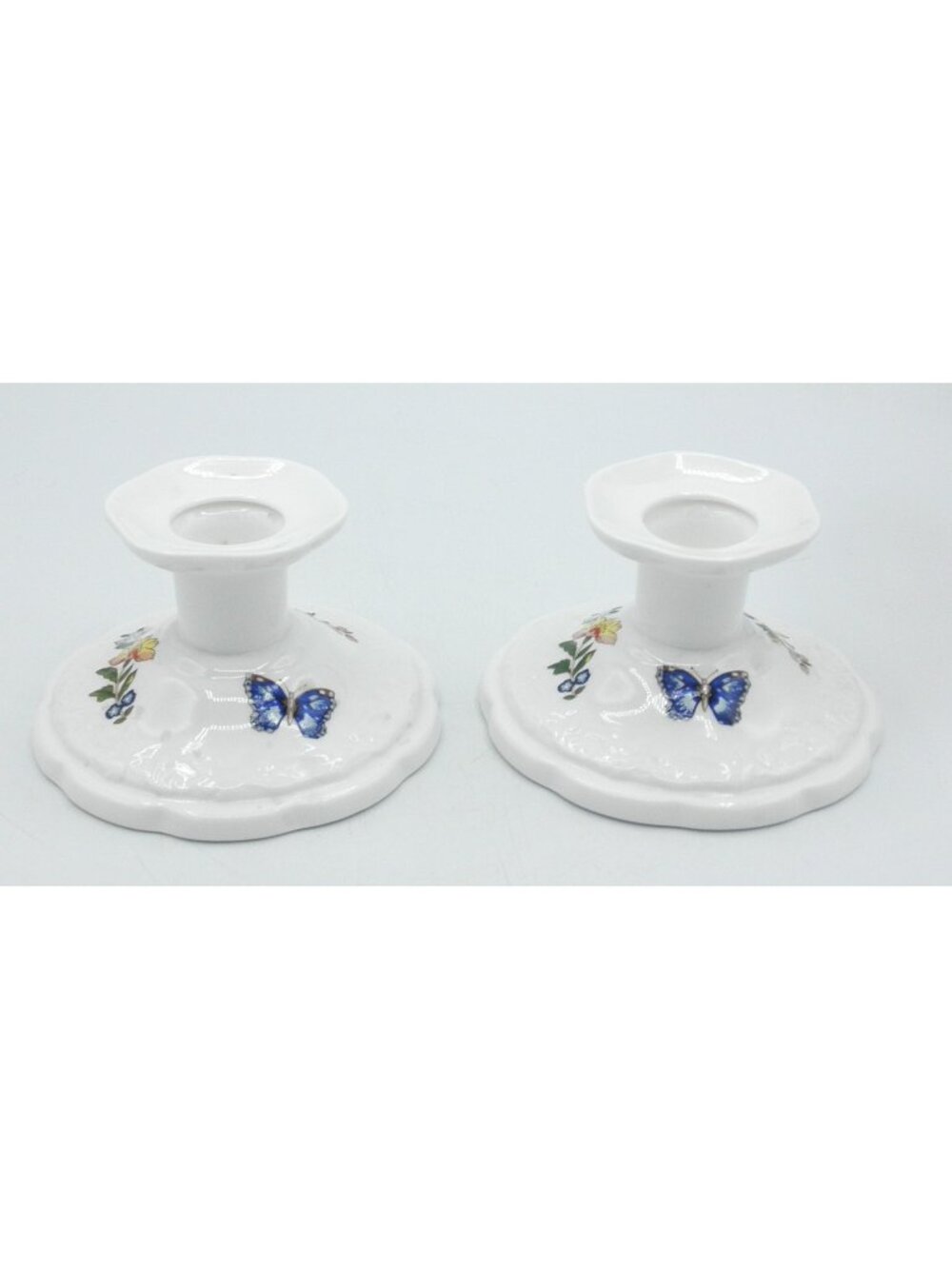 Cottage Garden by Aynsley 2 Inch Candlestick Holder Set of 2 Pattern: AYNOGA
